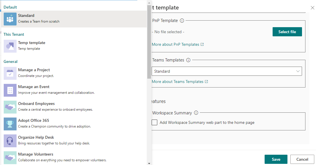 Teams Templates