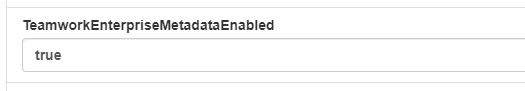 TeamworkEnterpriseMetadataEnabled Modern Tenant Property